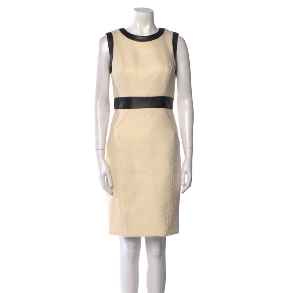 Milly Black and Cream Midi Dress